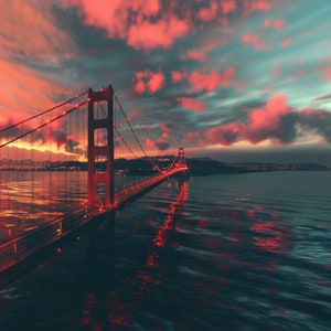 Golden Gate Bridge Samsung Frame TV Art