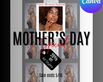 Mother's Day Sale Template, Instagram Post, Beauty Professional, Salon Template
