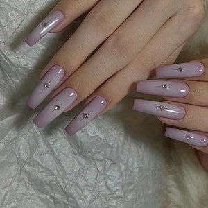 Ombre Star Handmade Press On Nails: Faux Acrylic Gel Nails