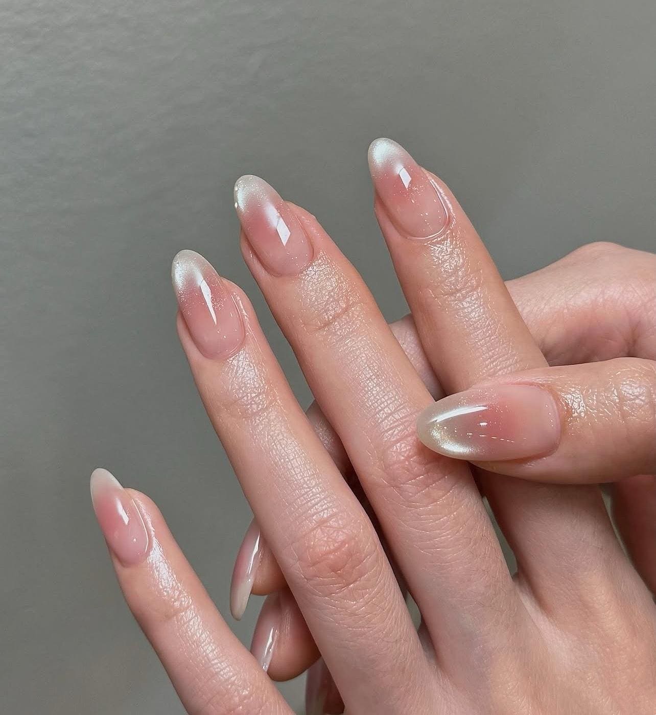 Pastel Ombre on Short French Nails