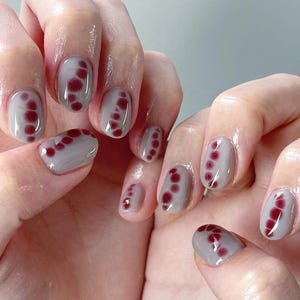 Tortoise Shell Print Press On Nails: Handmade Faux Acrylic Gel Nails