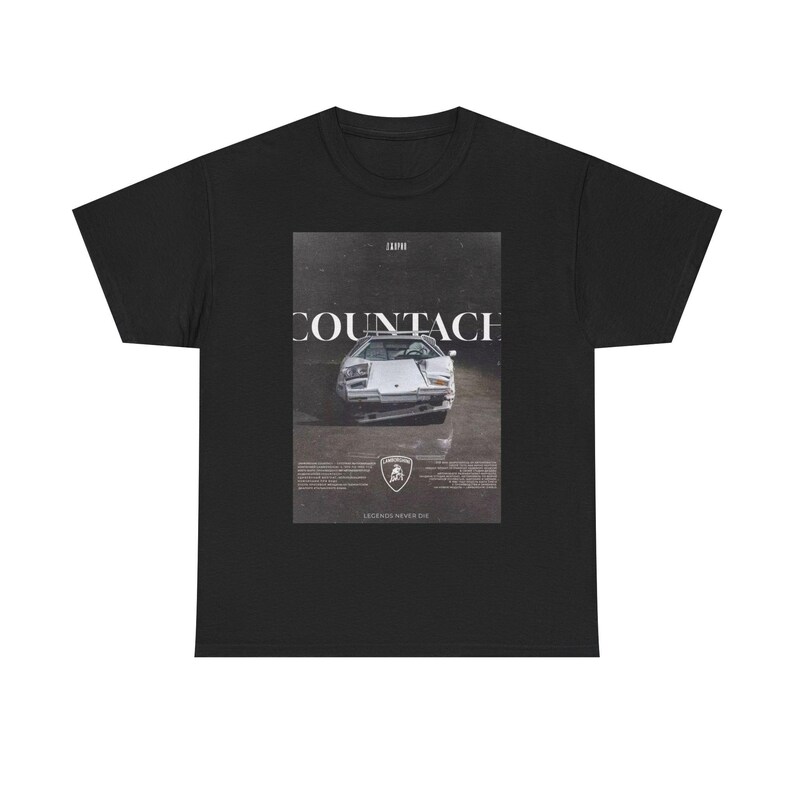 Wolf of Wall Street Lamborghini Countach Graphic Tee - Car Enthusiast ...