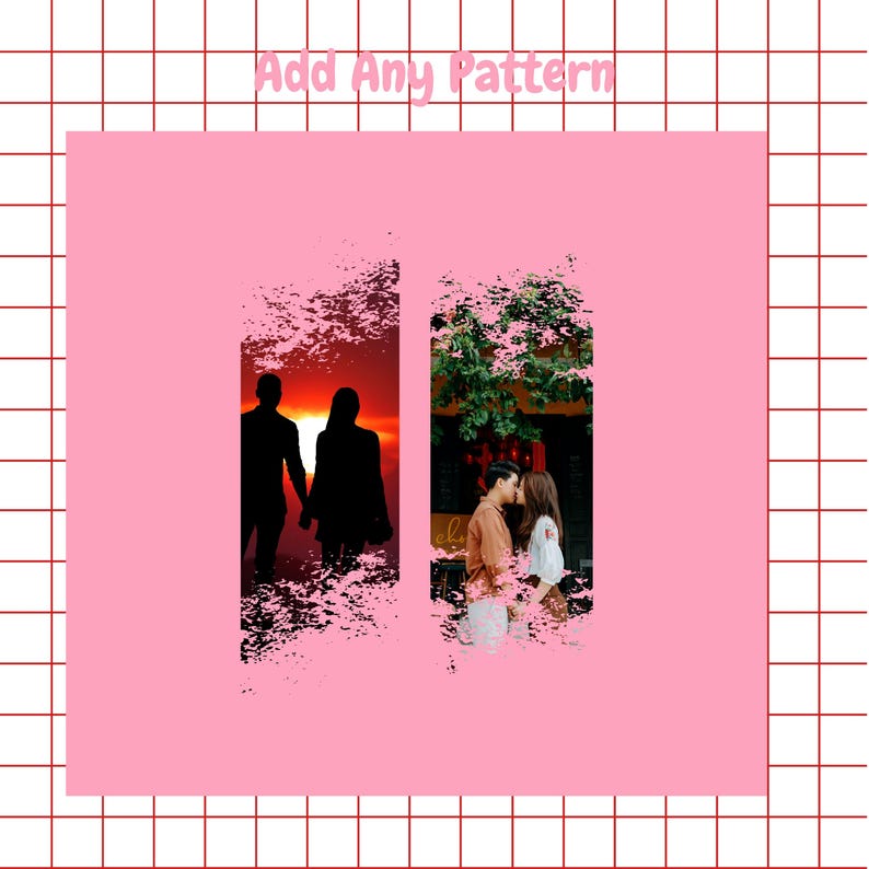 Slitna Canva-ramar, Canva-rampaket, Dra och släpp, Designelement, Lägg till ditt eget foto, Personlig ram, Slitna kanter bild 7