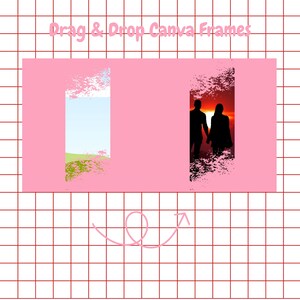 Slitna Canva-ramar, Canva-rampaket, Dra och släpp, Designelement, Lägg till ditt eget foto, Personlig ram, Slitna kanter bild 8