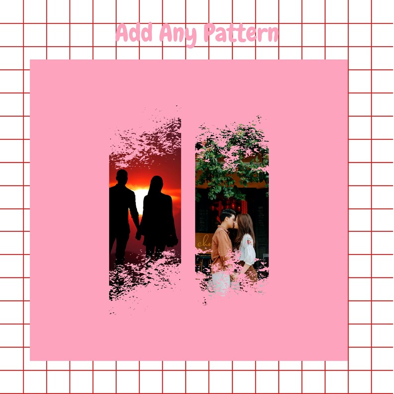 Slitna Canva-ramar, Canva-rampaket, Dra och släpp, Designelement, Lägg till ditt eget foto, Personlig ram, Slitna kanter bild 2