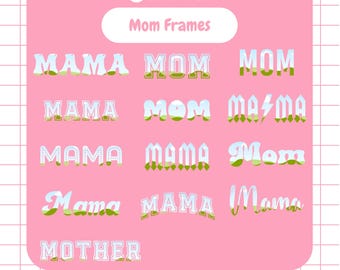 Mama Canva Frames-bundel, Moederdagcanva, fotolijst moeder, maak je eigen png, foto slepen en neerzetten, eigen afbeelding toevoegen