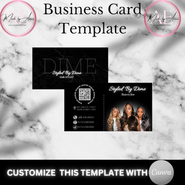 DIY Business Card , Hairstylist Business Card , Hair Business Card, Hair Dresser Cards, Hair Exstenstion Cards, Marketing Card Design