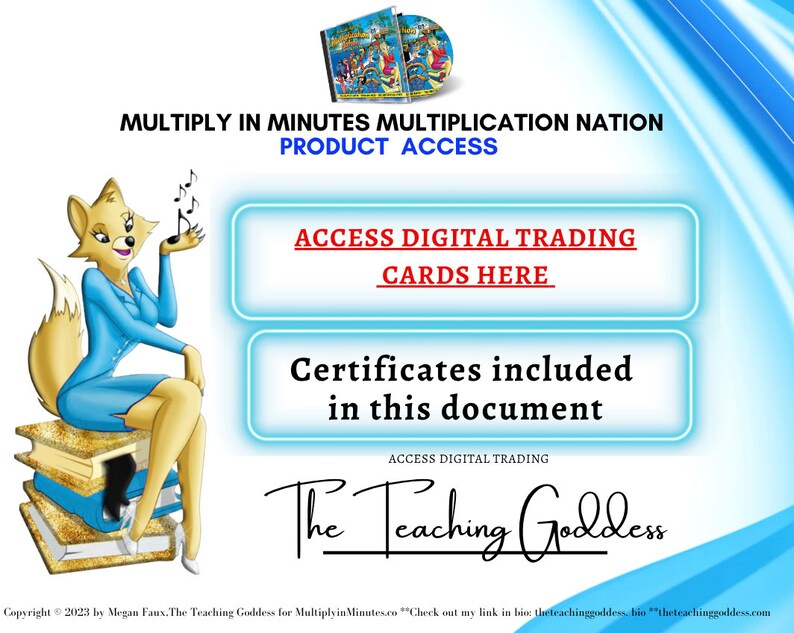 Multiplication Trading Cards - Etsy