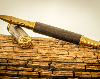 Handgemaakte Bog Oak rollerbalpen Uniek handgemaakt cadeau Gecertificeerd 5310BC zorgt voor een moeiteloze schrijfervaring, modern design