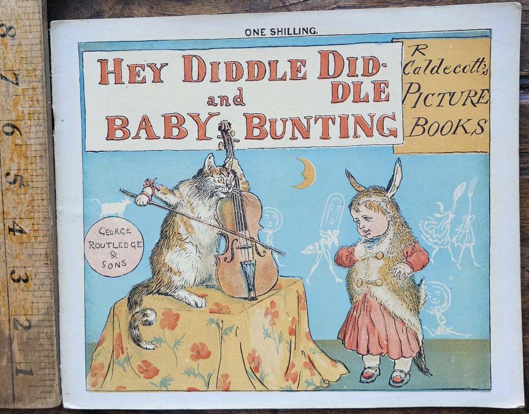 George Routledge RARE 1st Caldecott Softcover in VG Condition: Hey Diddle Diddle and ...