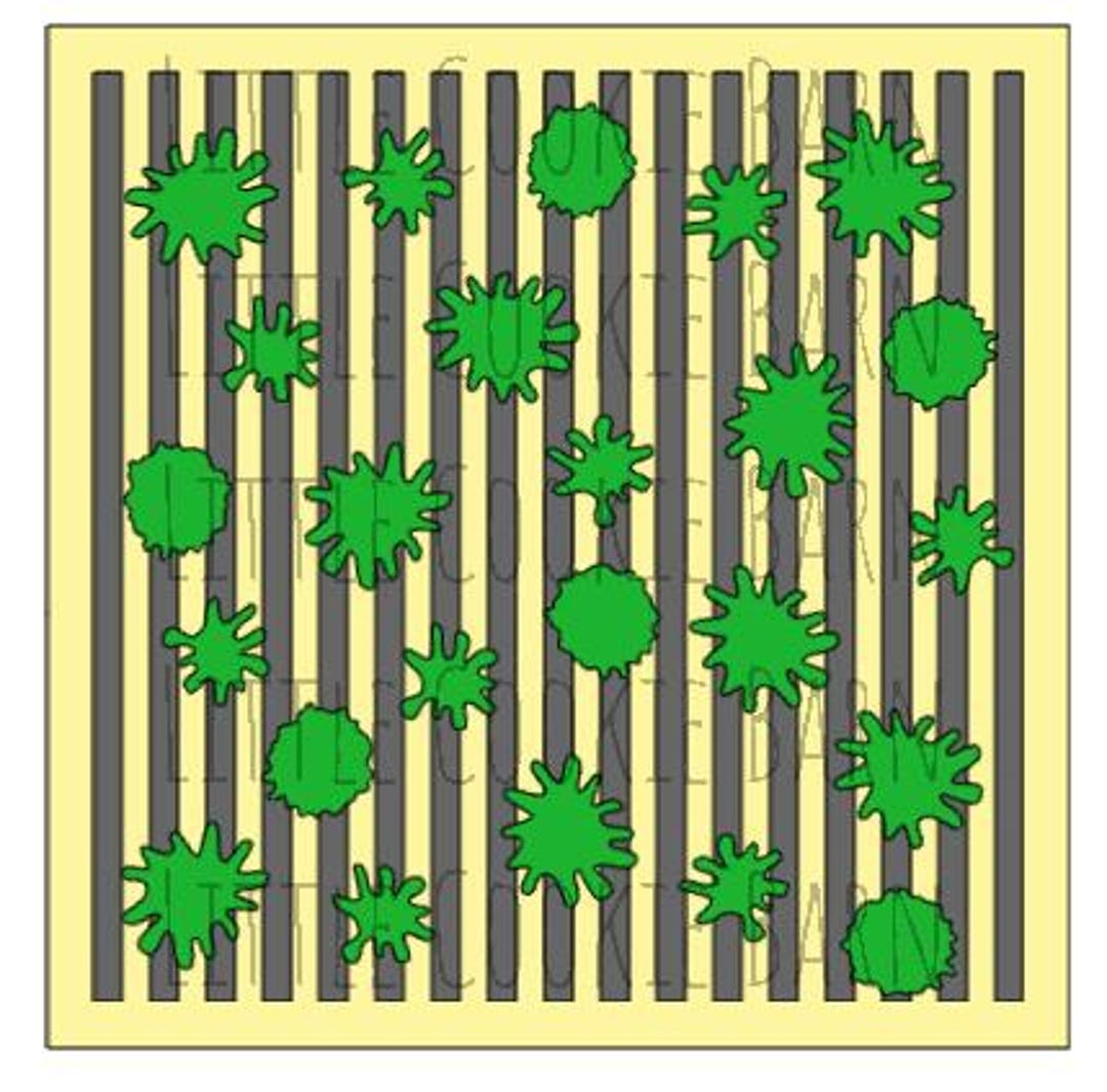 2-layer Beetlejuice Pattern Background Cookie &amp; Treat Stencil - Etsy