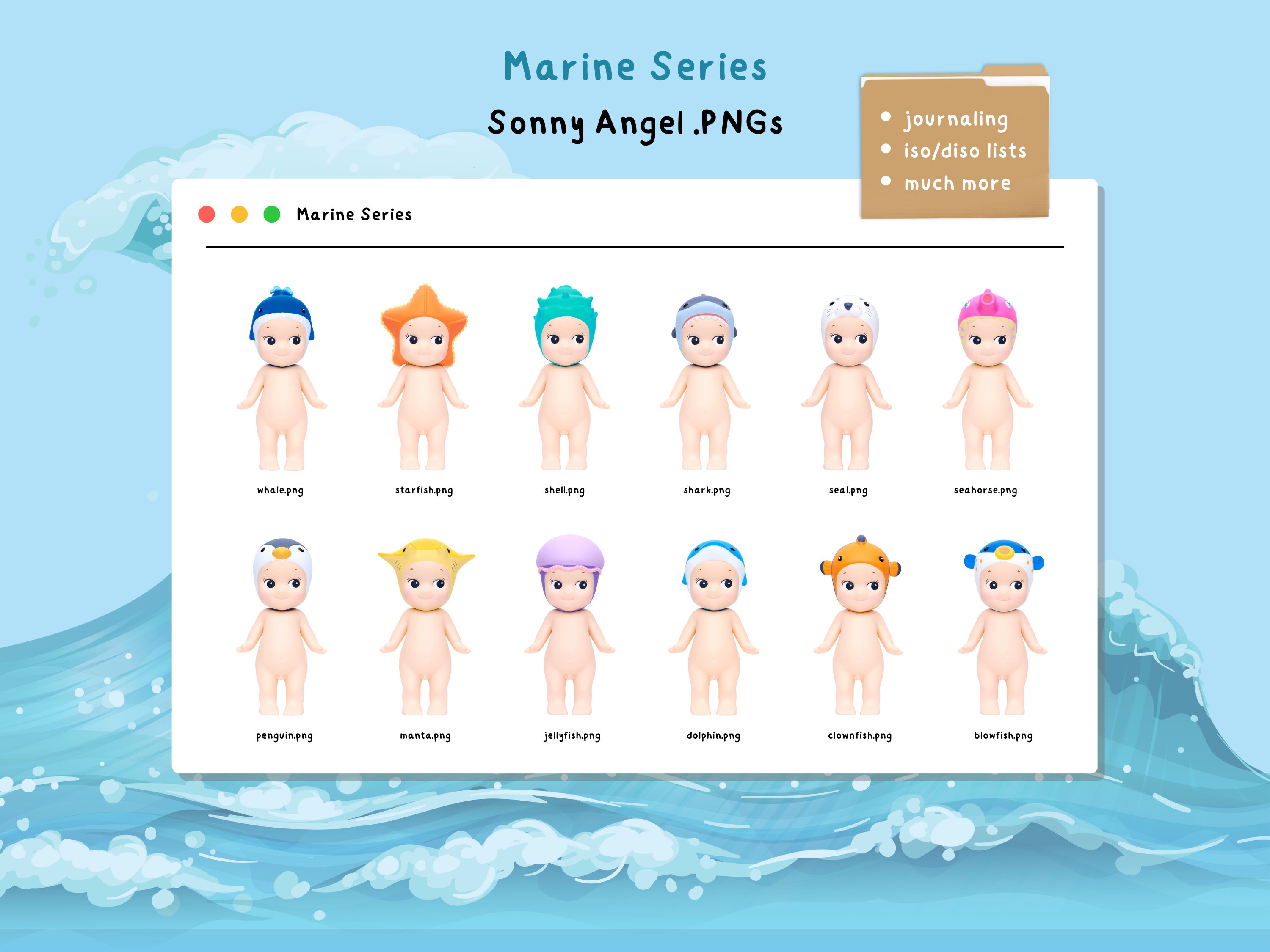 Sonny Angel Marine Series Transparent Clipart Pngs (12 Clipart for