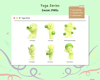 Smiski Cheer Series Transparent Clipart PNGs (6 Clipart for Digital & Instant Download!)