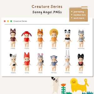 Sonny Angel Creature Series Transparent Clipart PNGs (12 Clipart for Digital & Instant Download!)