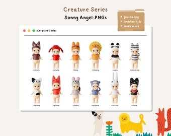 Sonny Angel Creature Series Transparent Clipart PNGs (12 Clipart for Digital & Instant Download!)