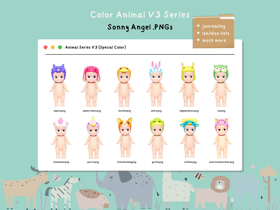 Sonny Angel Animal V3 Special Color Series Transparent Clipart