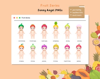 Sonny Angel Fruit Series Transparent Clipart PNGs (12 Clipart for Digital & Instant Download!)