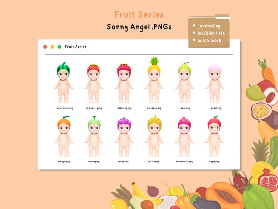 Sonny Angel Fruit Series Transparent Clipart Pngs (12 Clipart for