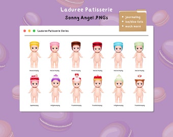 Sonny Angel Ladurée Pǎtisserie Series Transparent Clipart PNGs (12 Clipart for Digital & Instant Download!)