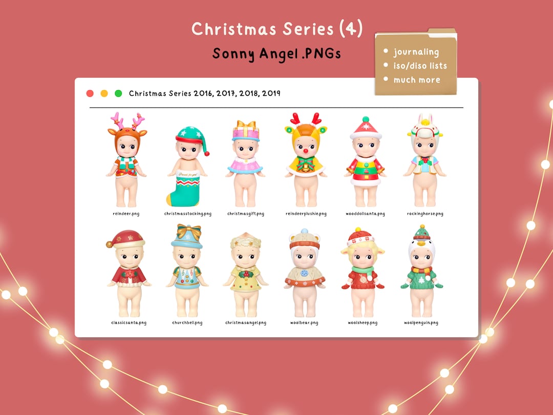 Sonny Angel Christmas Series (2016-2019) Transparent Clipart Pngs