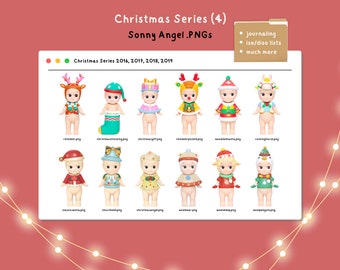 Sonny Angel Christmas Series (2016-2019) PNG de imágenes prediseñadas transparentes (¡16 imágenes prediseñadas para descarga digital e instantánea!)