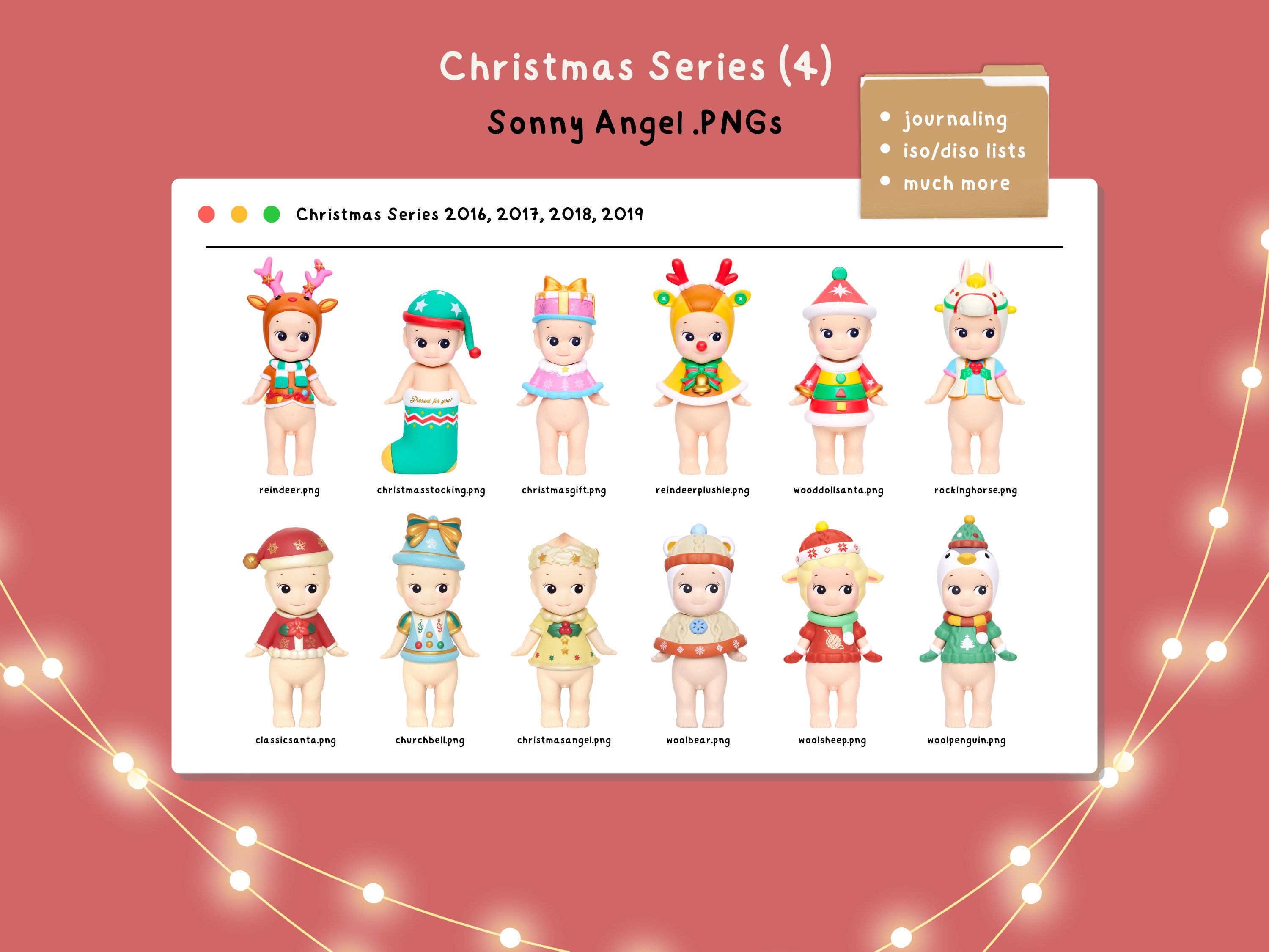 Sonny Angel Christmas Series (2016-2019) Transparent Clipart Pngs