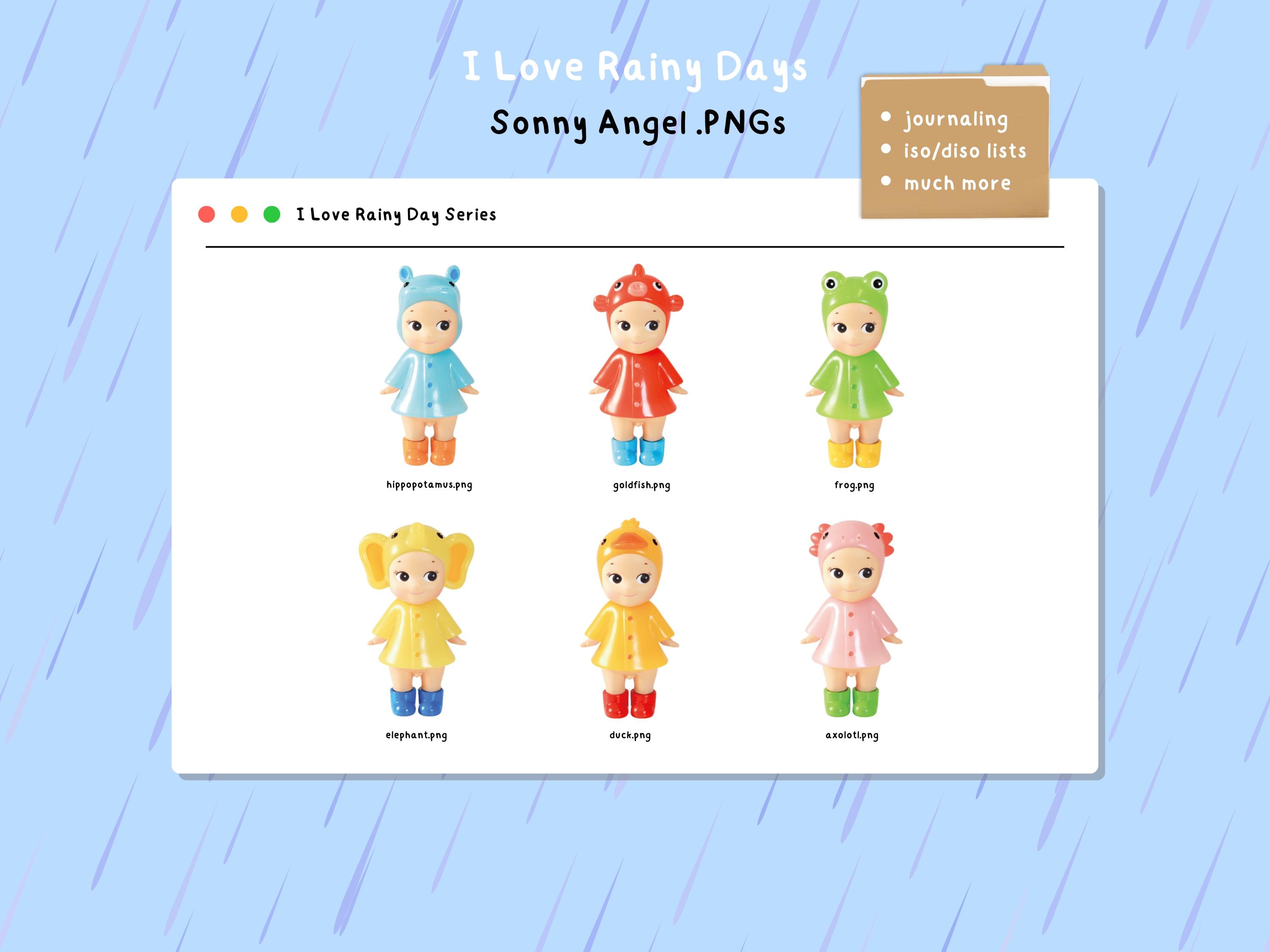Sonny Angel I Love Rainy Days Series Transparent Clipart Pngs (6