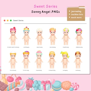 Sonny Angel Sweet Serie Transparente Clipart PNGs (12 Clipart für Digital & Instant Download!)