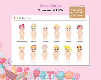 Sonny Angel Sweet Series Transparent Clipart PNGs (12 Clipart for Digital & Instant Download!)