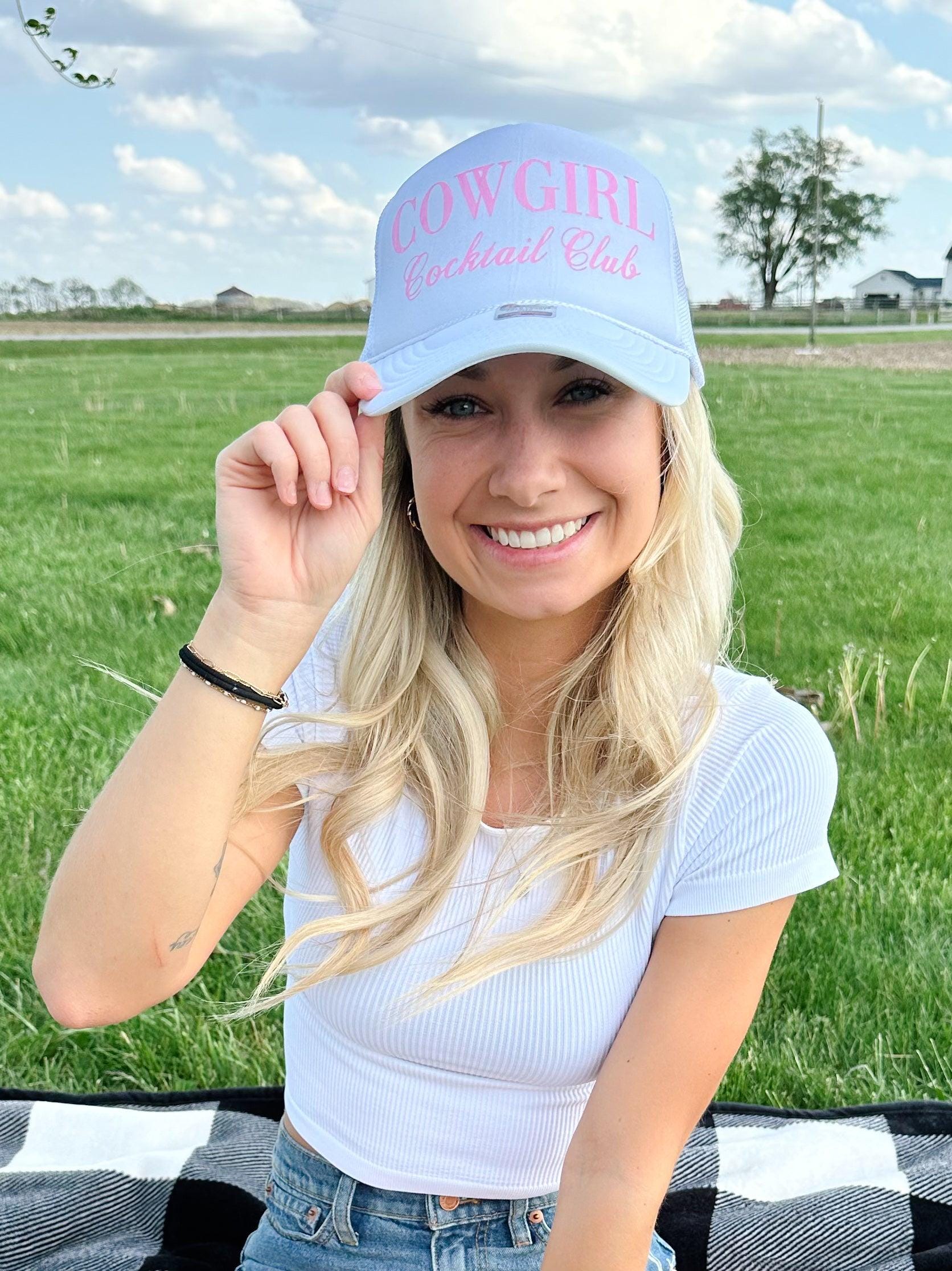 Cowgirl Cocktail Club Trucker Hat Cowgirl cocktail club trucker hat – BashDesignsCo main image 3