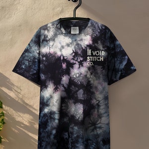 Embroidered Tie-Dye T-Shirt: Psychedelic Hippie Design