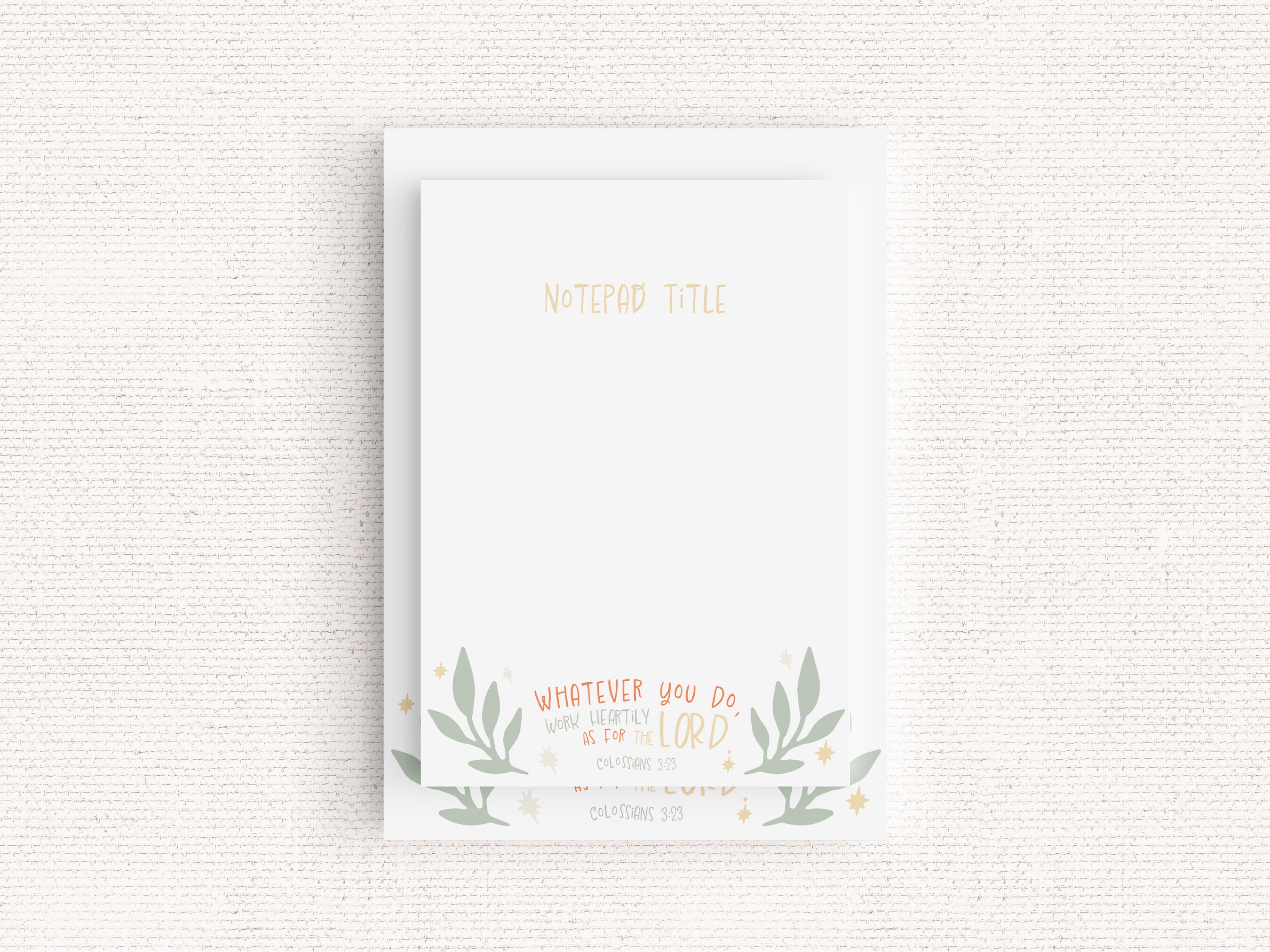 Custom Bible Verse Notepad, Personalized Christian Notepad and ...