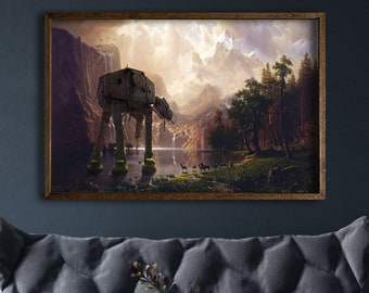 Framed Endor Star Wars Canvas Print, Legendary Movie Art, Hand Made Canvas For Gift, Endor Canvas Poster Wall Art