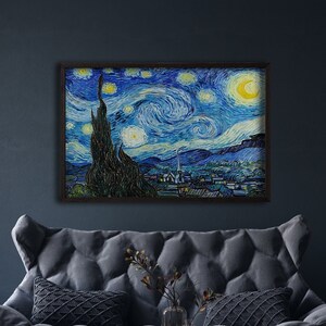 Starry Night by Vincent van Gogh, Instant Download van Gogh Print, Printable Famous Art Prints, Vintage Painting Wall Decor, Fine Art Print
