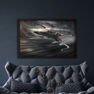 X-Wing Star Wars, Canvas Wall Art, Framed Print, Artwork Movie Prints, Home Gift For