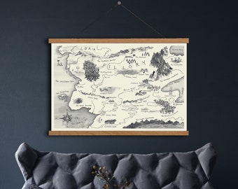 The Magicians Map, Map of Fillory, Quentin Coldwater Map Scroll, By Land of Scrolls The Magician King Map