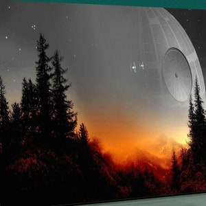 Starwars Todesstern Leinwand Wandkunst, Die Rückkehr Der Jedi Star Wars Landschaft, Starwars Leinwanddruck, Star Wars Poster Kunst