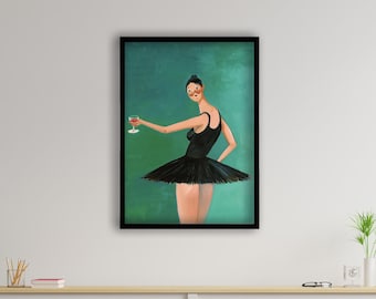 Kanye West, Runaway Beautiful Dark Twisted Fantasy Ballerina Fine Art Contemporary, Home Decor, Album Print, Kanye Canvas Print
