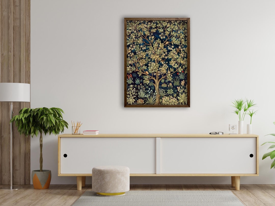 Framed Tree of Life, William Morris, Ideal Home Decor, Floral Wall Art ...