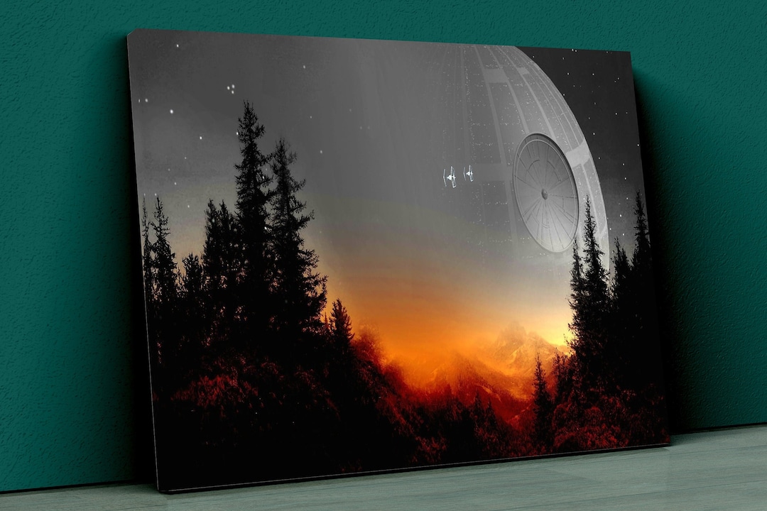 Starwars Death Star Canvas Wall Art, Return of the Jedi Star Wars ...