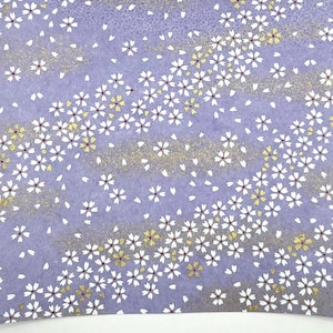 Japanese Chiyogami Paper, Set of 3 "Lavender Sakura” 15x15cm, Yuzen Washi Paper, Origami, Crafting, Art, Gifts, Cards, Journaling