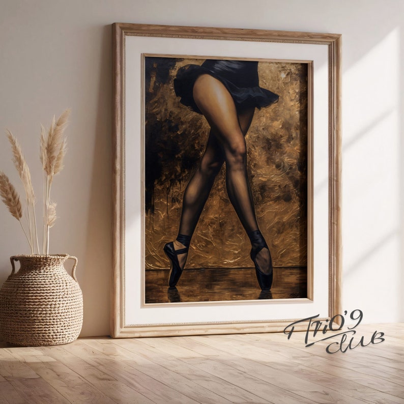 PRINTABLE, Velvet Dance, 999 Piece Wall ART, Ballerina Legs Oil Painting Wall Art, Digital Print zdjęcie 7