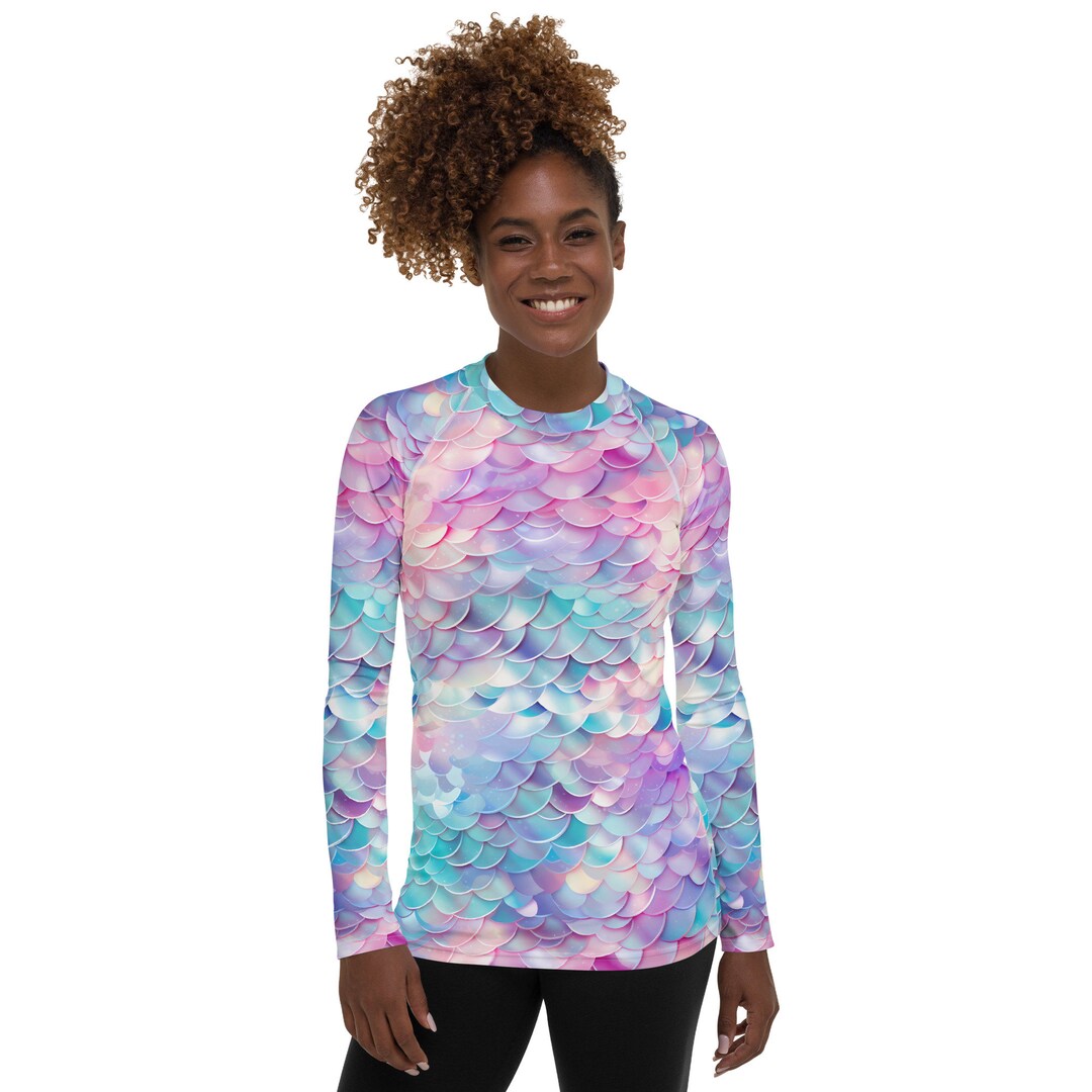 Seashell Shine Mermaid Women's Rash Guard - Etsy