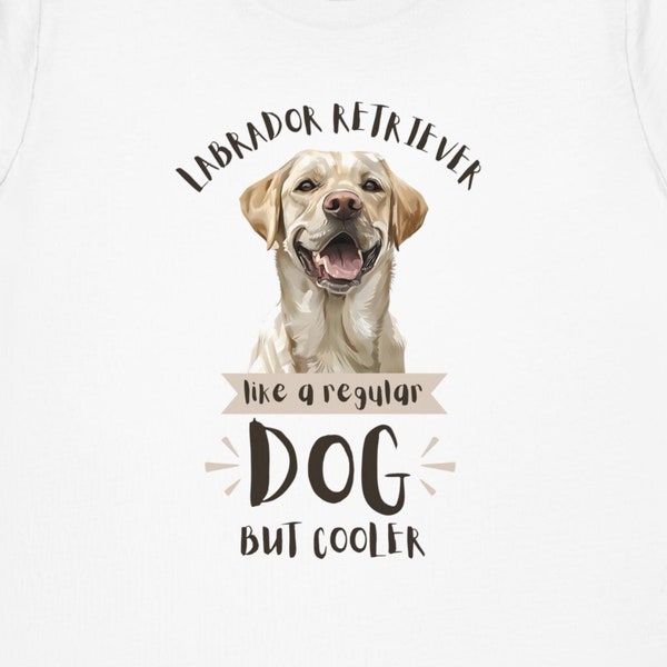 Organic Labrador Retriever T-Shirt For Kids Aged 3/4 -12/14 Years, Funny Yellow Labrador Tee, Cute Dog Shirt For Kids, Organic Kids Clothing