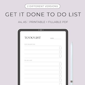 To Do List Printable Simple Tasks List Template Productivity Planner ...