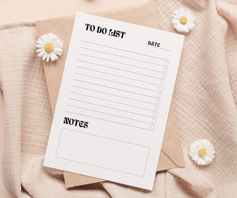 Minimalist to Do List Printable Bundle: Daily & Weekly Planner (PDF) - Etsy
