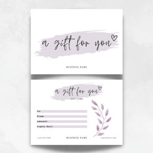 Small Business Gift Certificate Template, Editable Gift Card Template ...
