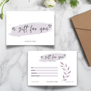 Geschenkgutscheinvorlage für kleine Unternehmen, bearbeitbare Geschenkkartenvorlage, Geschenkgutschein, Geschenkgutscheinvorlage, Canva-Vorlage, Geschenkgutschein