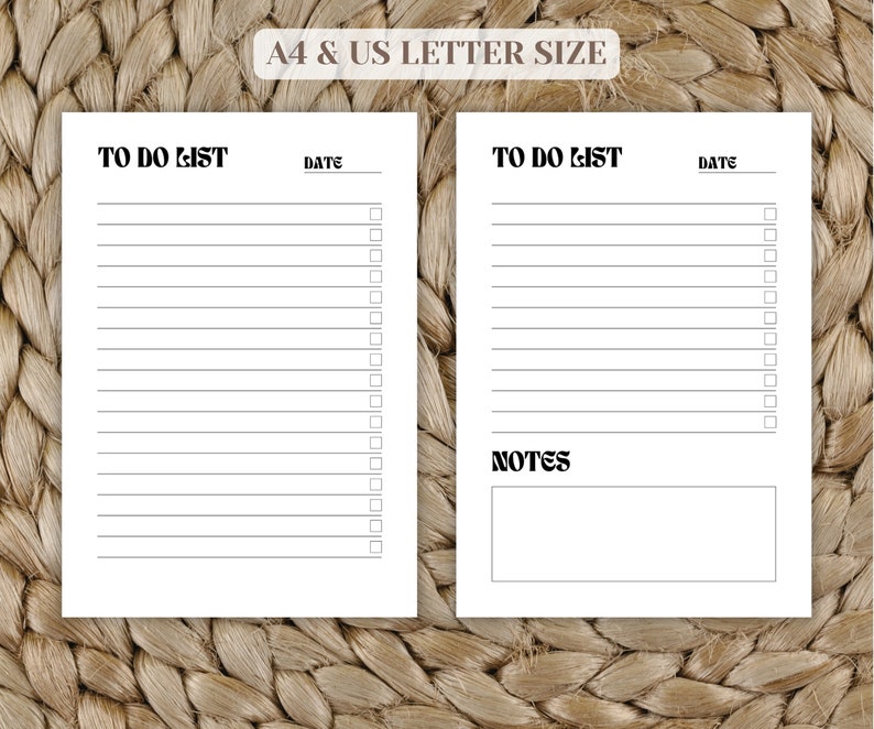 Minimalist to Do List Printable Bundle: Daily & Weekly Planner (PDF) - Etsy