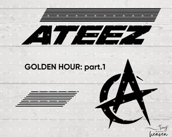 ATEEZ / svg / png / jpg / dxf / pdf / Golden Hour part.1 / ATINY / stampabile digitale / Progettazione grafica / Cricut